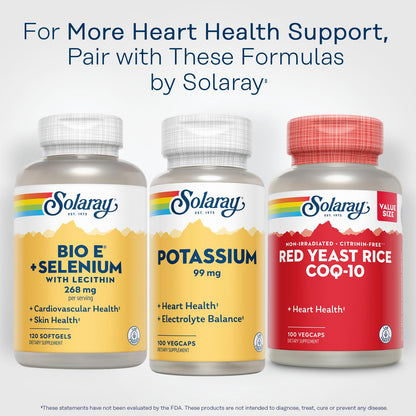 SOLARAY Potassium 99 mg - Electrolyte Balance Formula - Potassium Supplement for Electrolytes, Vascular and Heart Health Support, Lab Verified, 200 Servings, 200 VegCaps