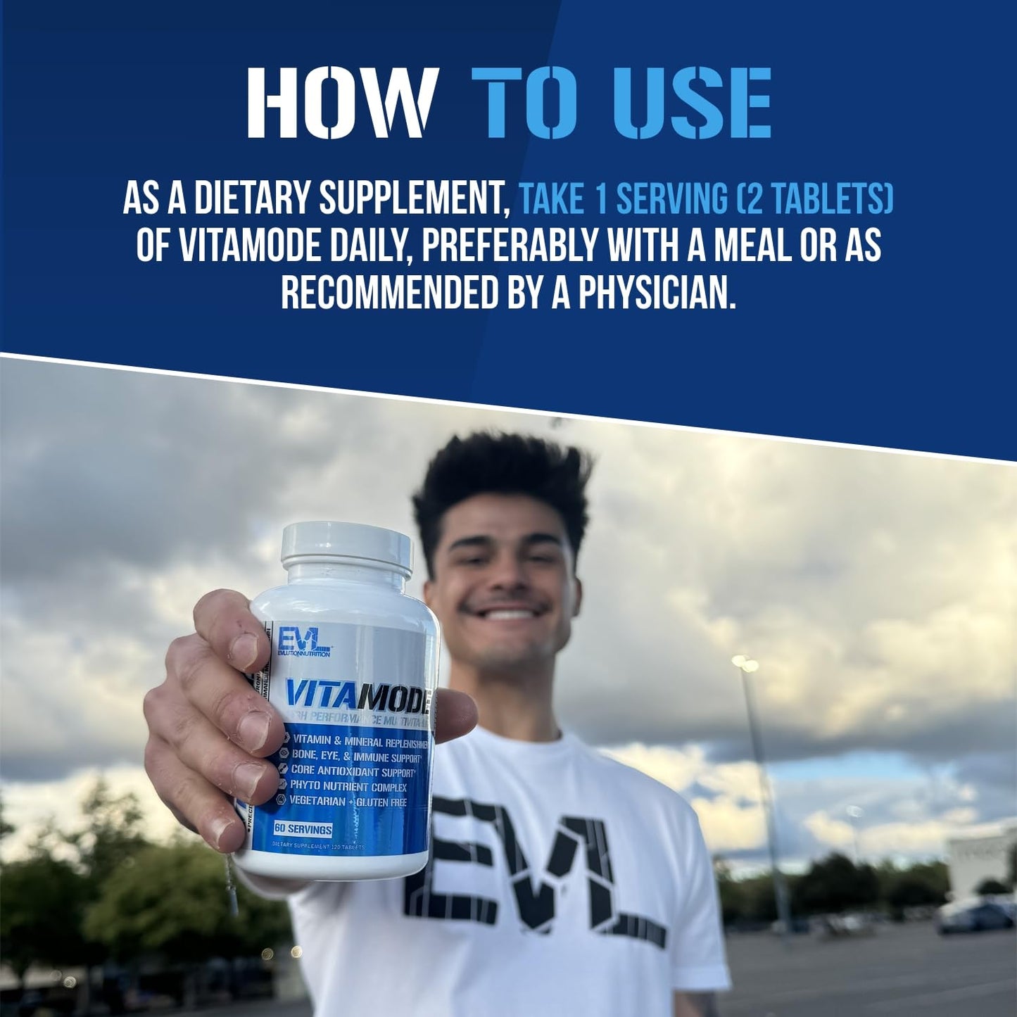 EVL Advanced Daily Multivitamin - Men's Multivitamin with Essential Minerals Phytonutrient Complex and VitaMode Active Mens Vitamins for Energy with Lycopene for Muscle Bone and Immune Support
