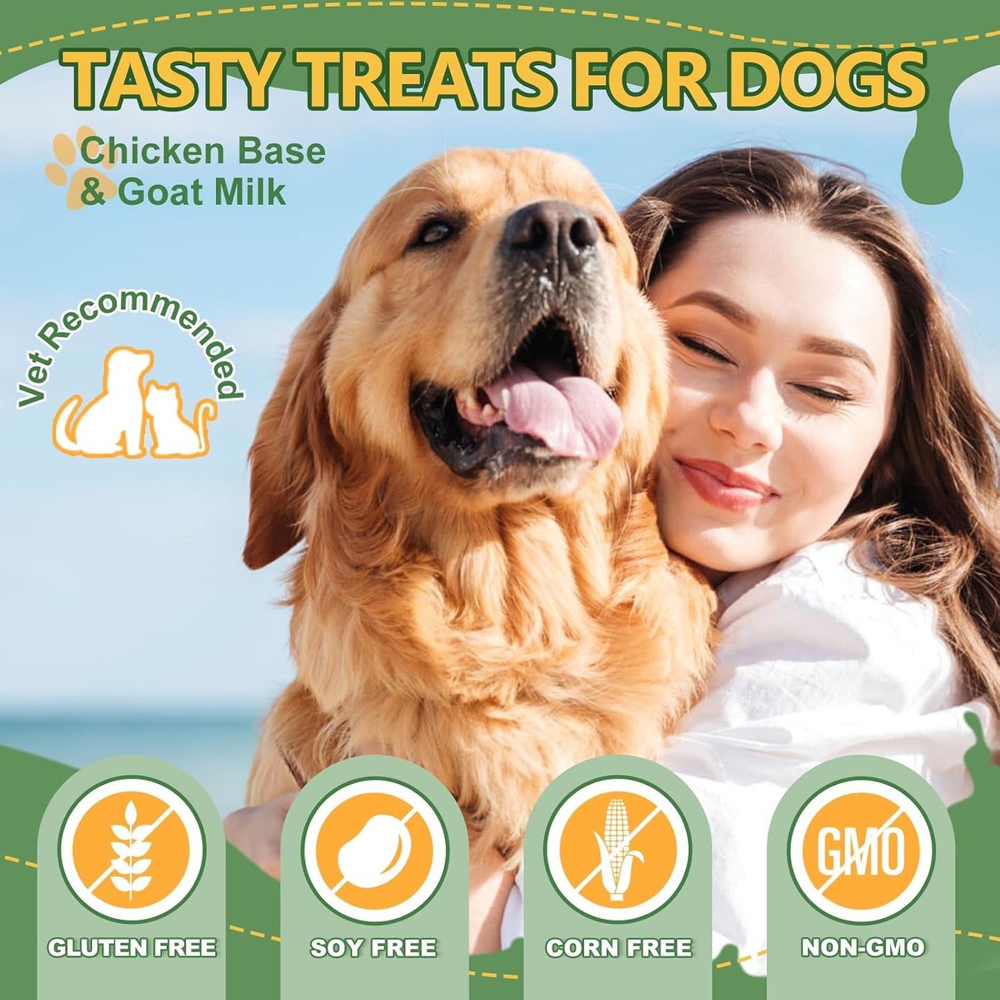 NATURE TARGET Multivitamin for Dogs, 120 Soft Chews, Chicken Flavor | with MSM & Glucosamine, Omegas 3 & 6, & Probiotics for Digestive Health, Joint Support, Skin & Coat, Immune & Overall Health