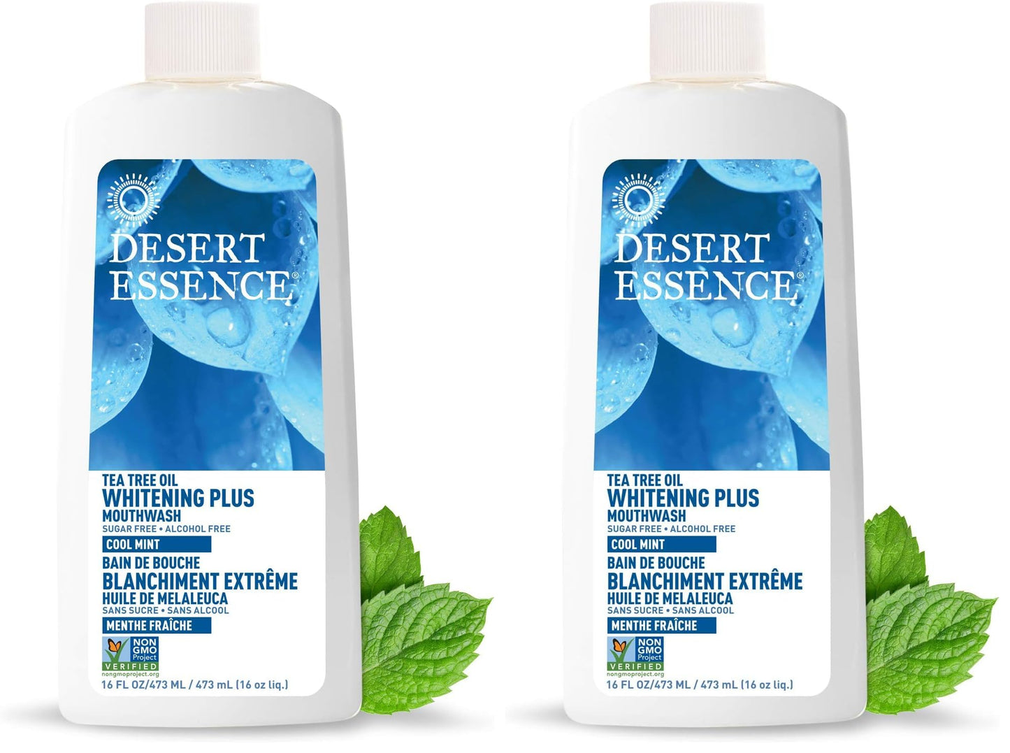 Desert Essence Mouthwash, Tea Tree Whitening Mint, 16 Fluid Ounce