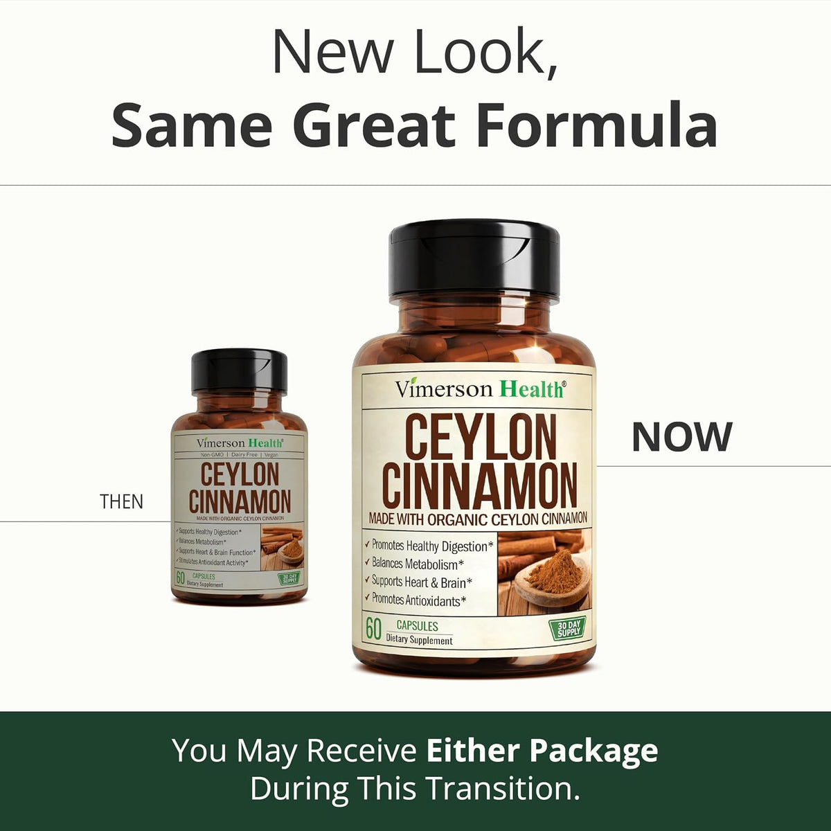 Organic Ceylon Cinnamon Capsules (Canela de Ceylan) – 60 Easy-Swallow Caps