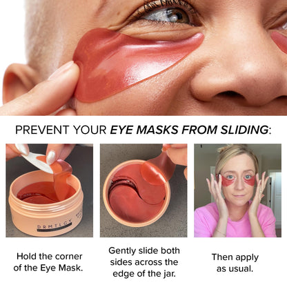 DRMTLGY Brightening Eye Masks - Caffeine Eye Masks for Dark Circles and Puffiness
