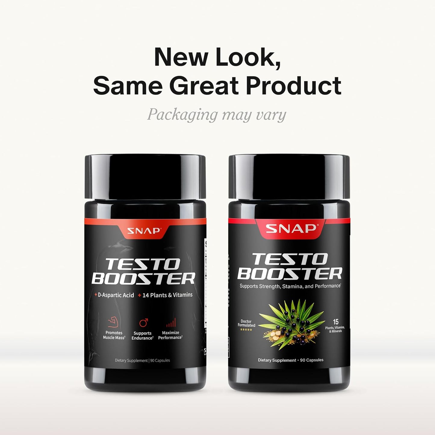 Snap Supplements Big Boy Bundle, Daily Men's Health Support, 90 Caps. Each | Includes Prostate Health with Saw Palmetto for Men, Testo Booster for Men & Nitric Oxide Booster, Vegan, Non-GMO, Gluten-Free