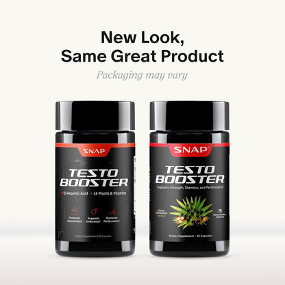 Snap Supplements Big Boy Bundle, Daily Men's Health Support, 90 Caps. Each | Includes Prostate Health with Saw Palmetto for Men, Testo Booster for Men & Nitric Oxide Booster, Vegan, Non-GMO, Gluten-Free
