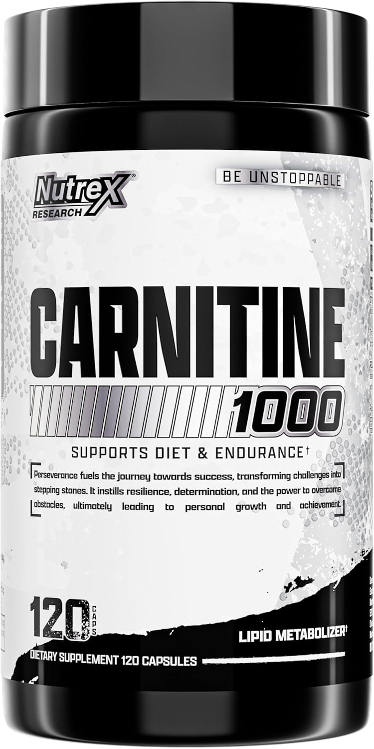 Nutrex Research Lipo-6 L Carnitine 1000mg | Pure L-Carnitine Tartrate Supports Fat Metabolism, Energy, Stimulant Free Weight Management Supplement, Keto Friendly - 120 Capsules
