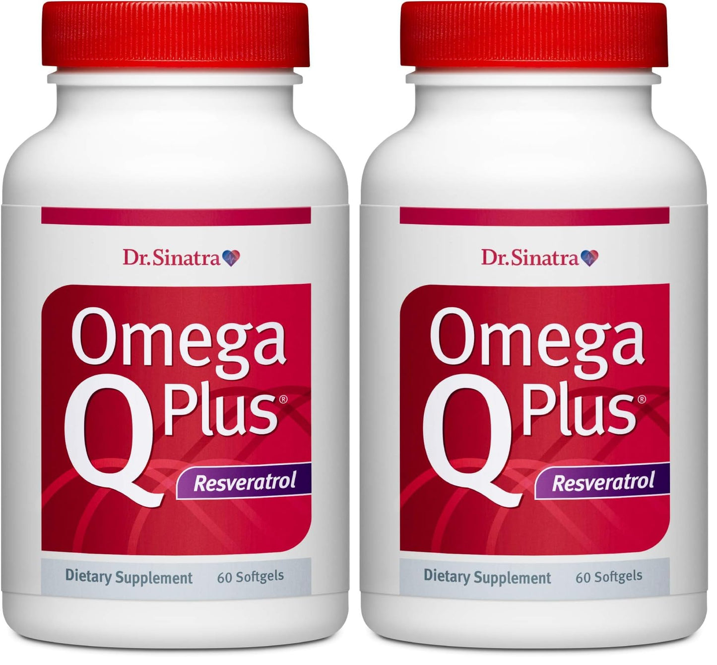 Dr. Sinatra Omega Q Plus Resveratrol - Omega-3 Supplement with CoQ10 and Resveratrol - Promotes Comprehensive Heart and Whole Body Health to Help You Age Well (60 softgels)