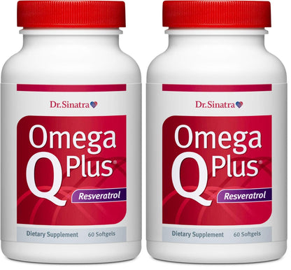 Dr. Sinatra Omega Q Plus Resveratrol - Omega-3 Supplement with CoQ10 and Resveratrol - Promotes Comprehensive Heart and Whole Body Health to Help You Age Well (60 softgels)