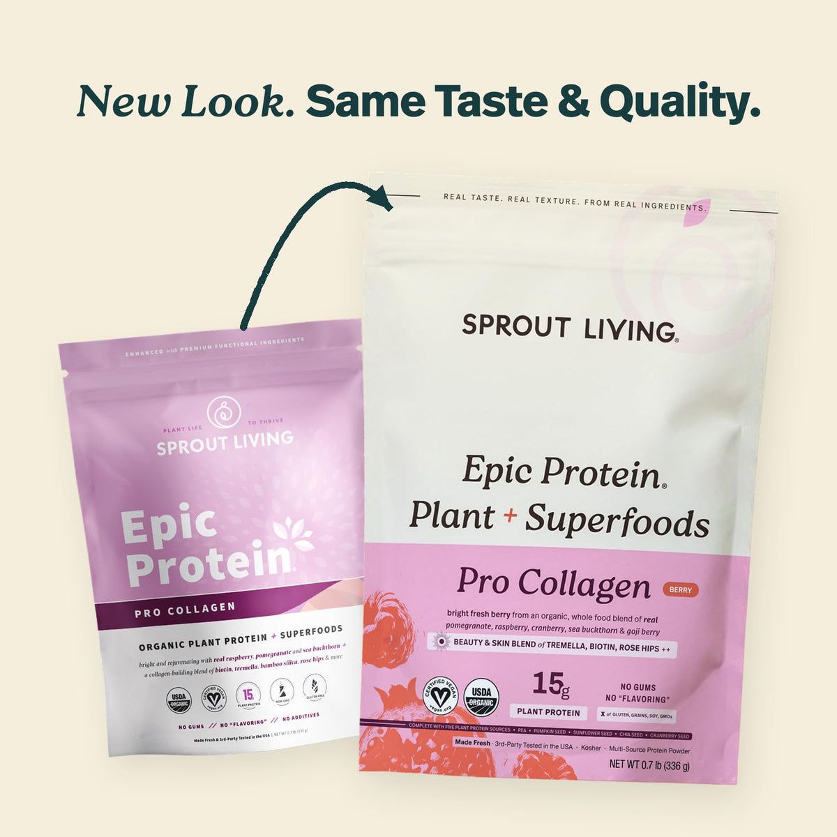 Sprout Living Epic Protein, Plant Based Protein & Superfoods Powder, Vanilla Lucuma Powder | 20 Grams Organic Protein Powder, Vegan, Non Dairy, Non-GMO, Gluten Free, Low Sugar (1 Pound, 12 Servings)