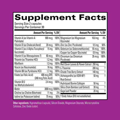 Hyland's Naturals Rock On Menopause + Youthful Skin Care Multivitamin for Women