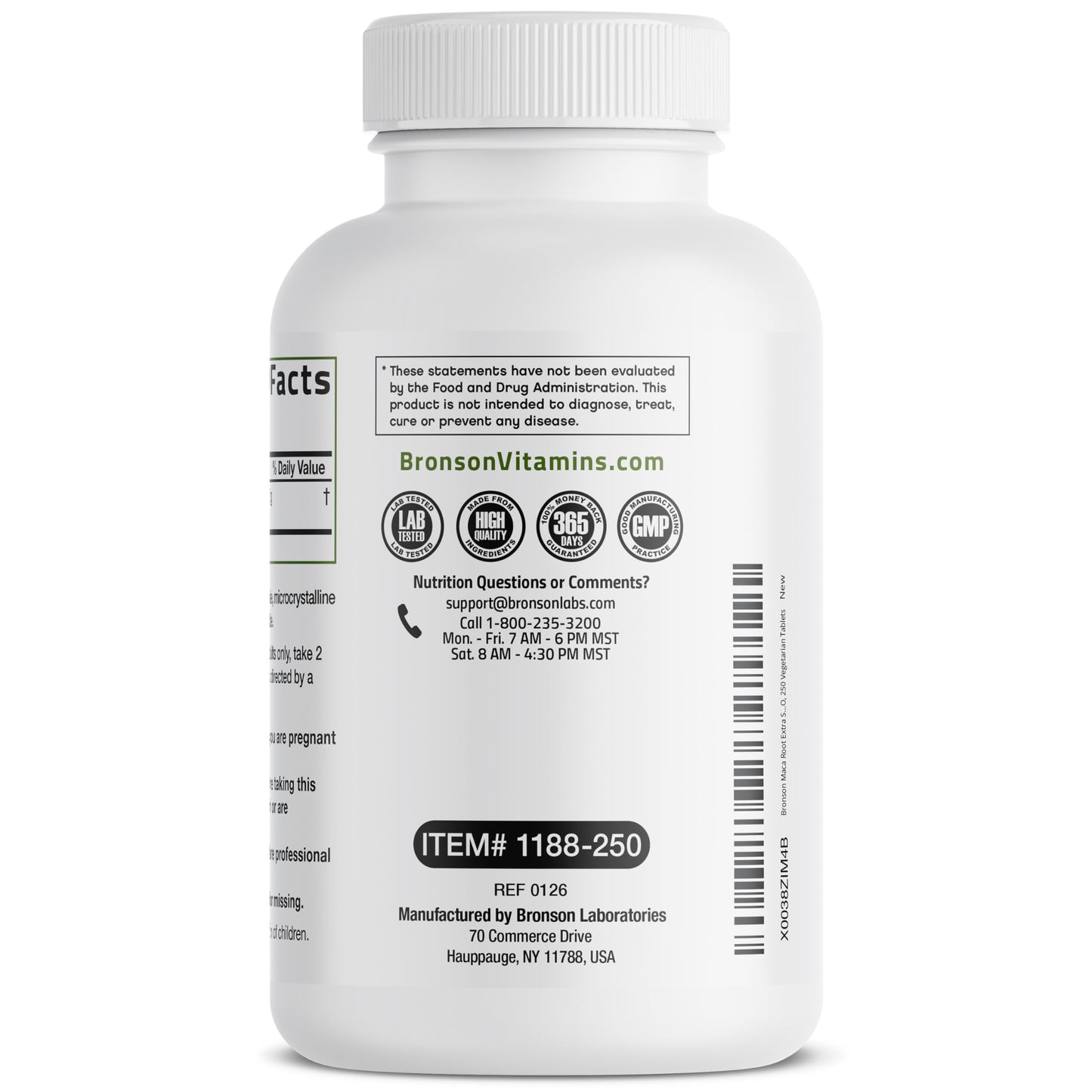 Bronson Maca Root Extra Lepidium Meyenii, Non-GMO, 90 Vegetarian Capsules