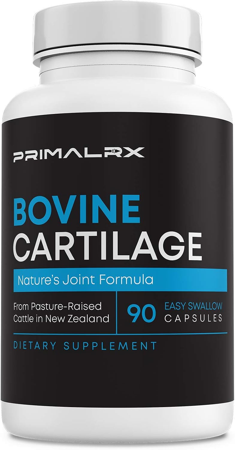 Bovine Cartilage: Grass Fed Beef Cartilage/Collagen Pills - Joint Supplement (Glucosamine Chondroitin, Type 2 Collagen, Hyaluronic Acid Supplements) - 90 Grass Fed Collagen Capsules