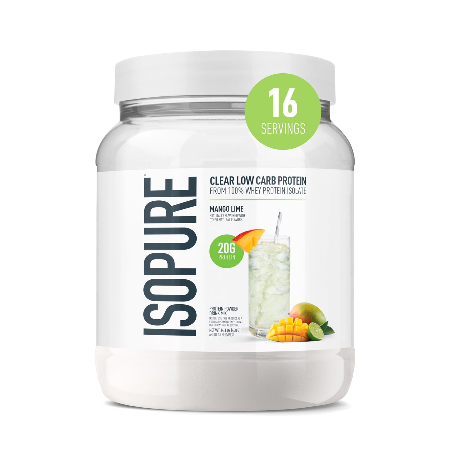 Isopure Clear Protein Stick Pack, Mixed Berry, 20 Count (Pack of 1)