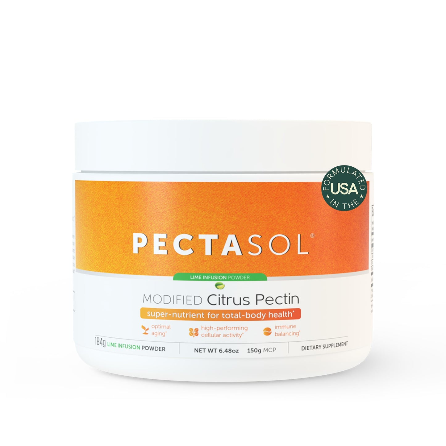 EcoNugenics PectaSol Modified Citrus Pectin – 184g Berry Powder – Total-Body Health Supplement to Support Immune System, Inflammation Response & Healthy Aging + Maintain Healthy Galectin-3 Levels