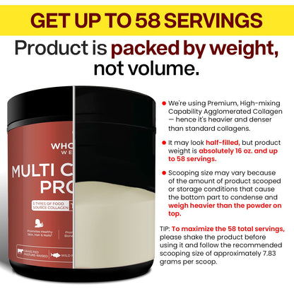 Multi Collagen Protein Powder Hydrolyzed (Type I II III V X) Grass-Fed All-in-One Super