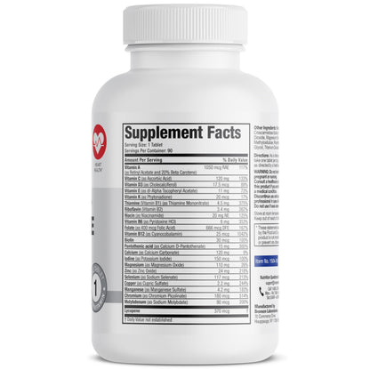 Bronson ONE Daily Mens 50+ Complete Multivitamin Multimineral, 180 Tablets | Once-Daily, Targeted Nutrition For Active Men Over 50, Non-GMO, Gluten-Free, Soy-Free