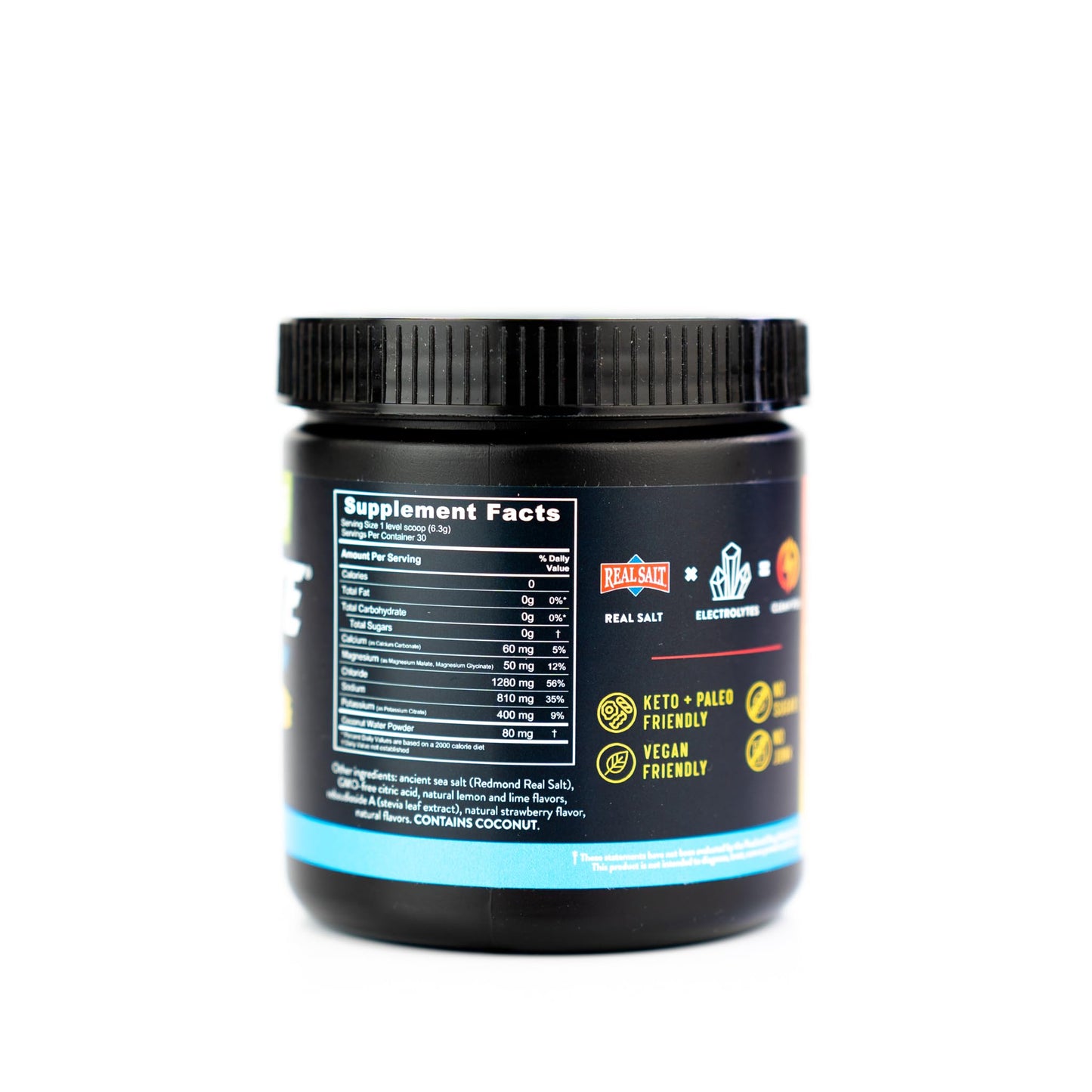 REDMOND Re-Lyte Electrolyte Drink Mix, Mixed Berry, 30 serving SMALL 6.88oz jar