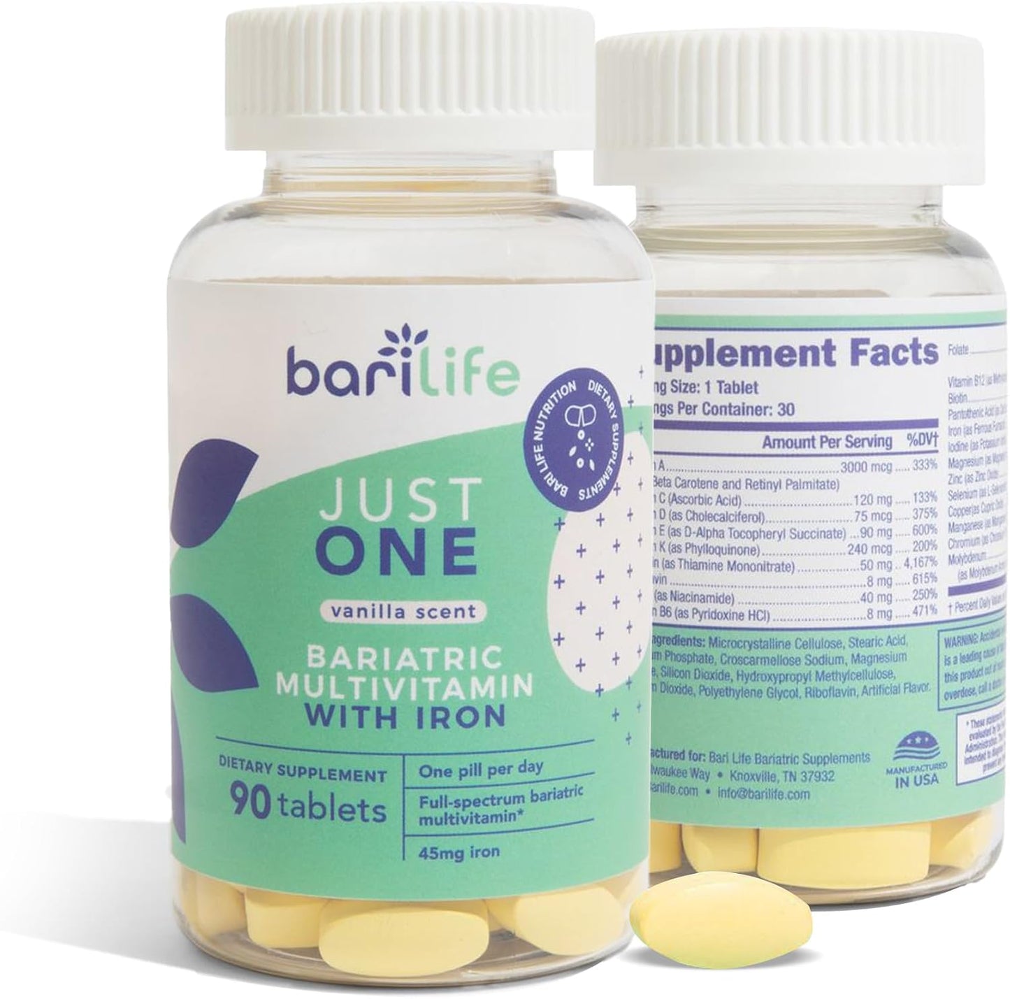 Just One - Once Daily Bariatric Multivitamin with Iron (30)