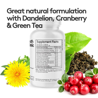 Youth & Tonic Natural Water Weight Away Pills for Swelling Water Retention