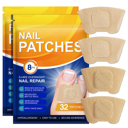 Nail Patches, 32 Pcs Toenail Care Patches for Dry, Weak & Cracked Nails, Deeply Moisturizing Nail, Protector and Improve the Appearance for Toenails