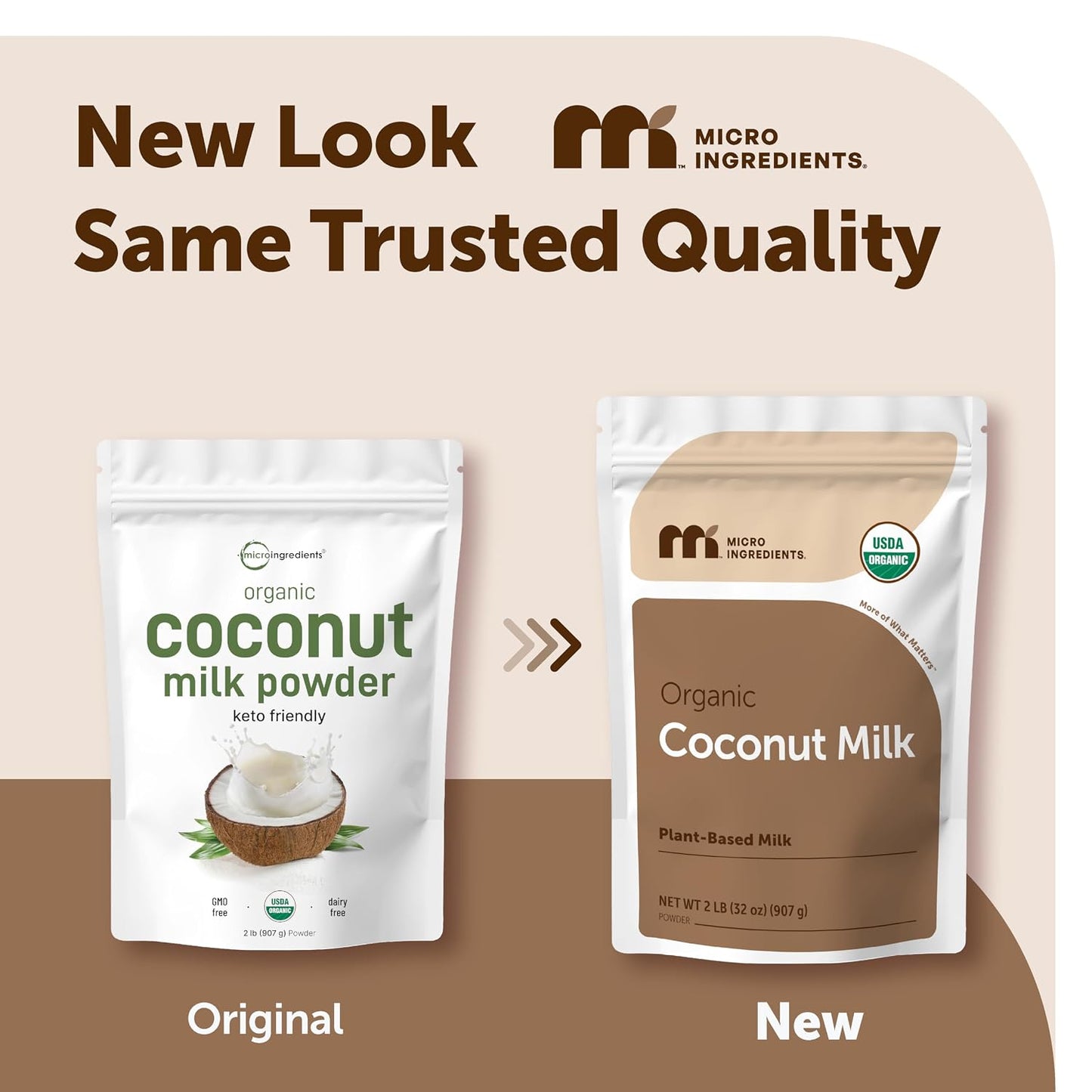 Micro Ingredients Organic Coconut Milk Powder, 2 Lb | Plant-Based Creamer for Coffee, Tea & Smoothies | Rich & Creamy, Easy Mixing | Non-GMO, Gluten-Free, Keto & Paleo Friendly