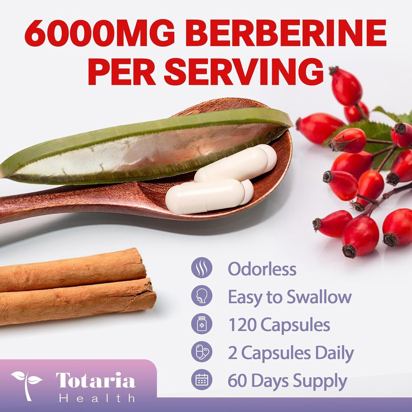 Berberine Supplement with Ceylon Cinnamon, Milk Thistle - GLP-1 Supplement GLP Activate Natural Formula, Berberine Plus for Liver & Gut Health, Immunity, Better Figure, Men & Women - 120 Vegan Caps