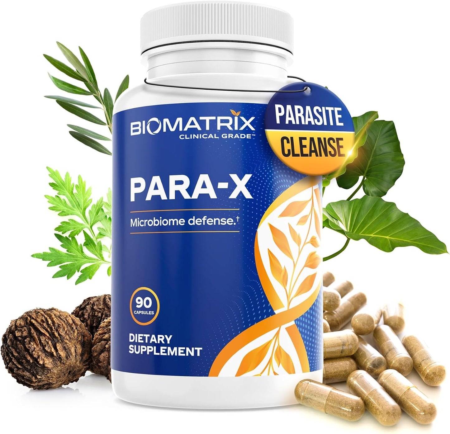 para-X para Cleanse Digestive Support Capsules – Black Walnut Hull, Wormwood, Artemisinin, Berberine, Olive Leaf | Herbal Formula for Adults | 90 Veggie Caps para-X