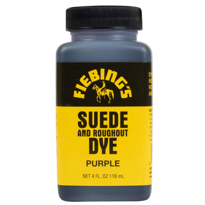 Fiebing's Black Suede Dye (4 oz) - Recolor, Brighten & Restore Suede & Roughout Leather Shoes, Furniture, Purse - Includes Wool Dauber for Easy Application - Flexible When Dry, Won't Crack or Peel