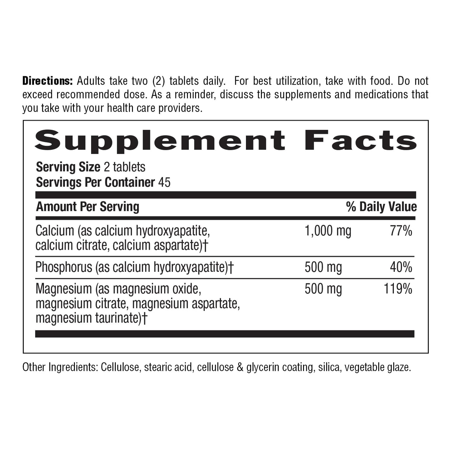 Country Life Target-Mins Calcium Magnesium Supplement for Bone Health, 1000mg Calcium, 500mg Magnesium, Gluten Free, 2:1 Ratio for Optimal Utilization