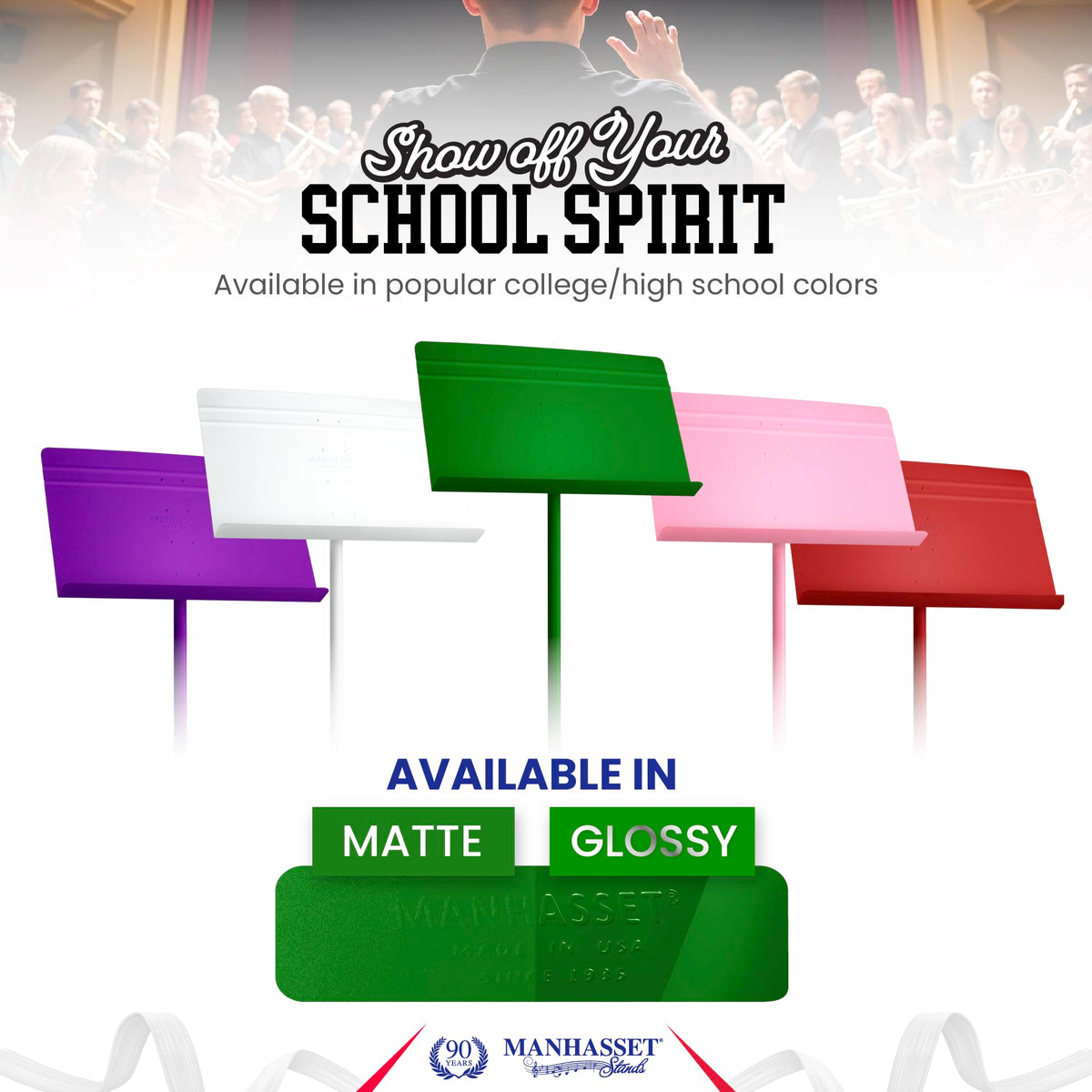 Manhasset Music Stand for Sheet Music - 48 Symphony Model - Long Lasting, Durable Manhasset Stand - Adjustable Height - 26" to 48" - Made in the USA