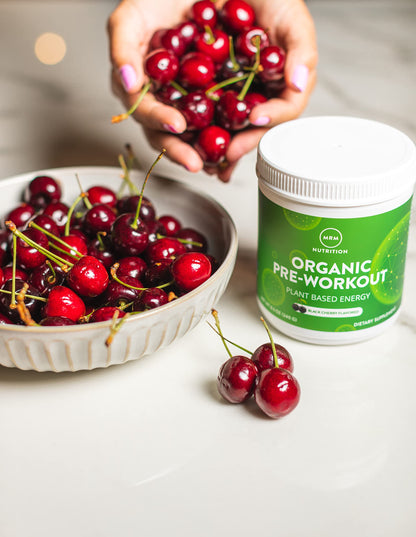 MRM Nutrition Organic Pre-Workout Powder | Black Cherry Flavored | Superfoods