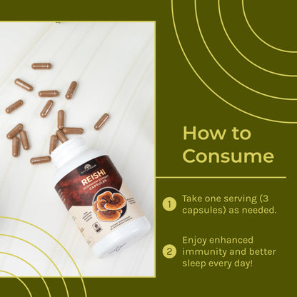 Naturealm - Reishi Capsules - Reishi Extract Restores Mind and Body - Improves Sleep
