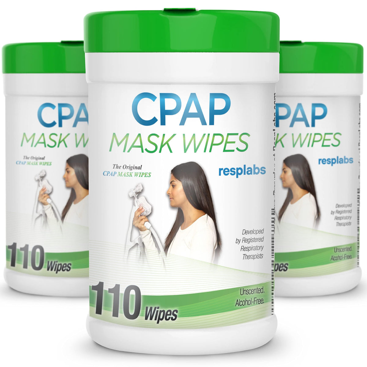 resplabs CPAP Mask Wipes Unscented Cleaner for Full Face, Nasal Masks