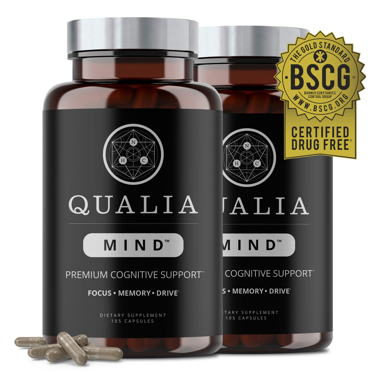 Qualia Mind Nootropics 105 ct 2-Pack | Top Brain Supplement for Memory, Focus