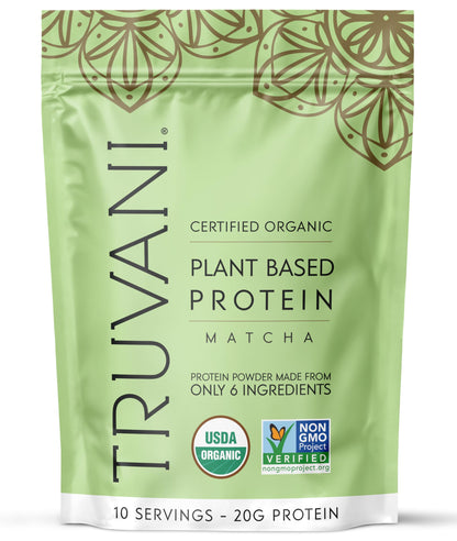 Truvani Organic Plant Based Protein Powder | Vanilla Chai | 10 Servings | Vegan | 20g Pea Protein | Keto | Gluten & Dairy Free | Low Carb | No Added Sugar