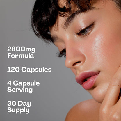 2800mg Marine Collagen Capsules – Highest Strength Type 1 Hydrolysed Collagen with Hyaluronic Acid and Vitamin C