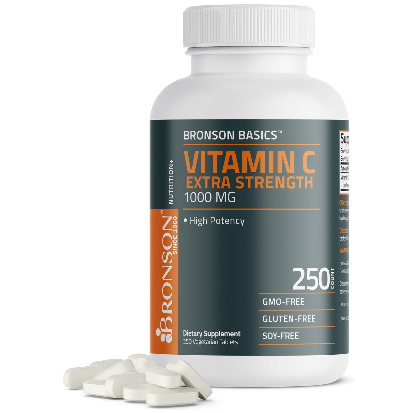 Bronson Vitamin C 1000mg Extra Strength, Supports a Healthy Immune System, High Potency, Non-GMO, 100 Vegetarian Tablets