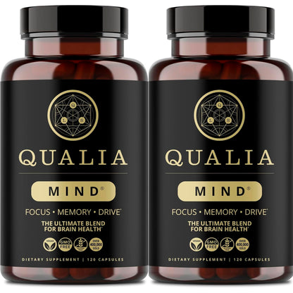 Qualia Mind | The Ultimate Blend for Brain Health* | Doctor-Formulated Nootropic to Fuel Focus & Concentration* | Supports Long Term Brain Health| Maintain Drive & Productivity