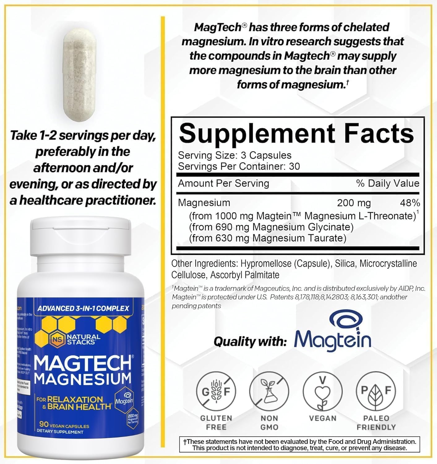 Natural Stacks Magtech + Mood Magnesium Gummies Bundle - 4 Forms of Magnesium - Supports Relaxation and Brain Health* - 120 Pieces
