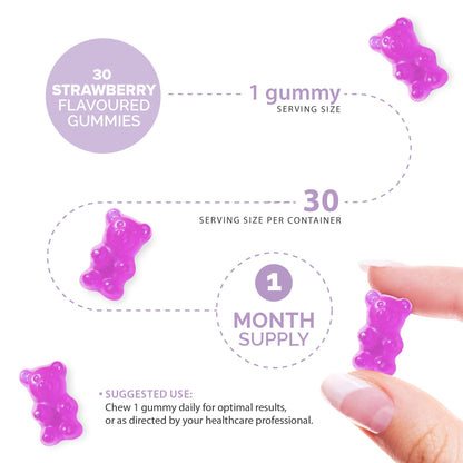 Kids Magnesium Gummies – Vegan - 1 Month Supply – Childrens Supplements – 30 Chewa