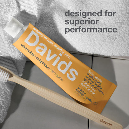 Davids Fluoride Free Toothpaste Teeth Whitening SLS Free Peppermint 5.25oz