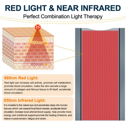 Red Light Therapy for Body - Full Body Red Light Therapy Mat, 71.0x33.33in, 2570Pcs