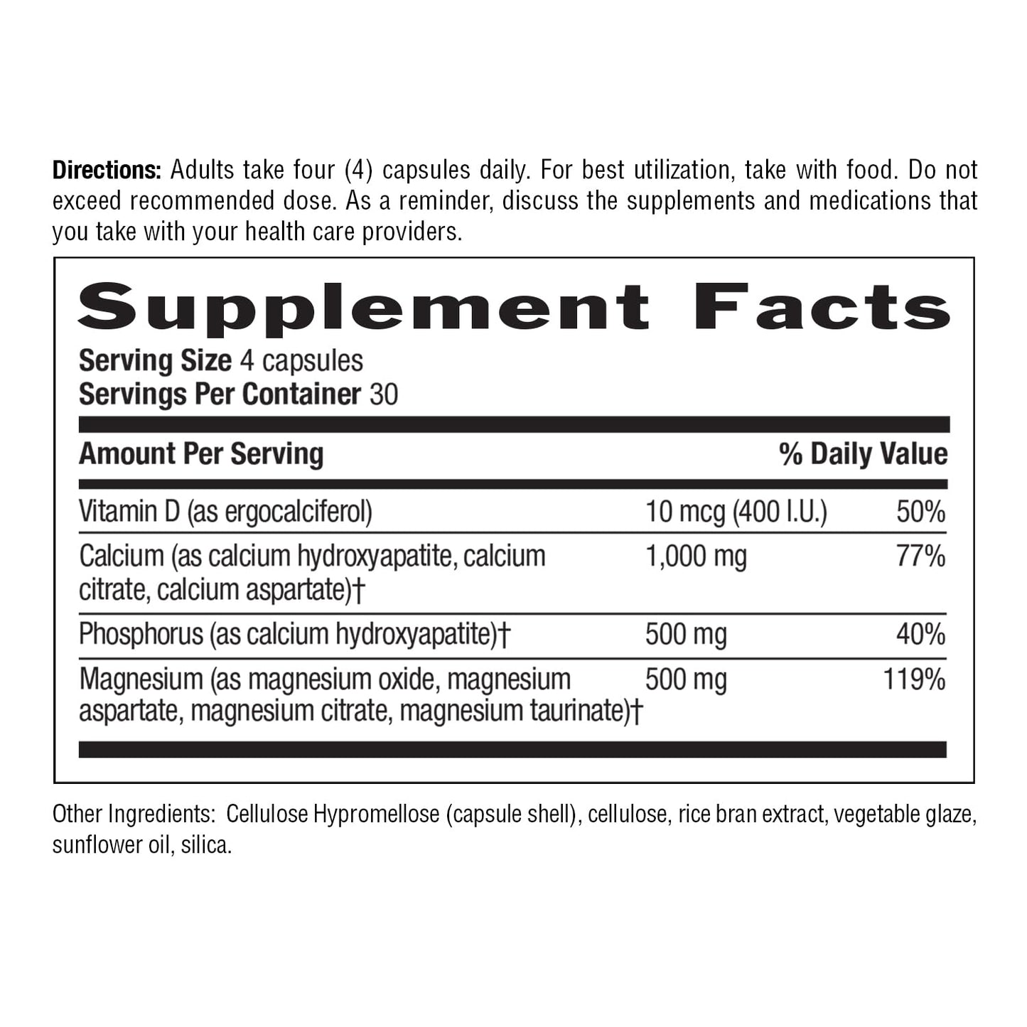Country Life Target-Mins Calcium Magnesium with Vitamin D-Complex, 1000mg/500mg/10mcg, 240 Vegan Capsules, Certified Gluten Free, Certified Vegan