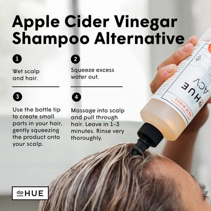 dpHUE Apple Cider Vinegar Hair Rinse, 8.5 oz - Shampoo Alternative & Scalp Cleanser