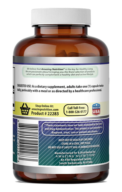 Amazing Formulas Alpha Lipoic Acid | 600 Mg Per Serving Supplement | Capsules | Non-GMO | Gluten Free | Made in USA (1 Pack | 120 Count)