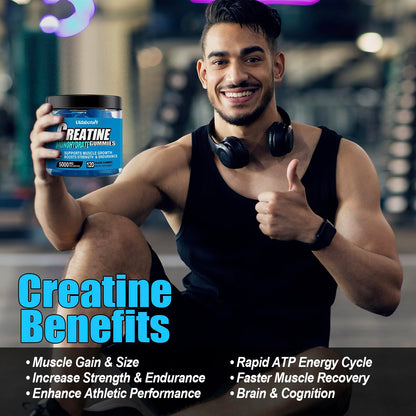 vidabotan Creatine Monohydrate Gummies for Men & Women-5g of Creatine Monohydrate