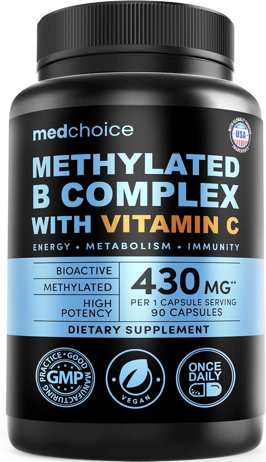 MEDCHOICE 9-in-1 Methylated Vitamin B Complex for Women & Men, 90ct