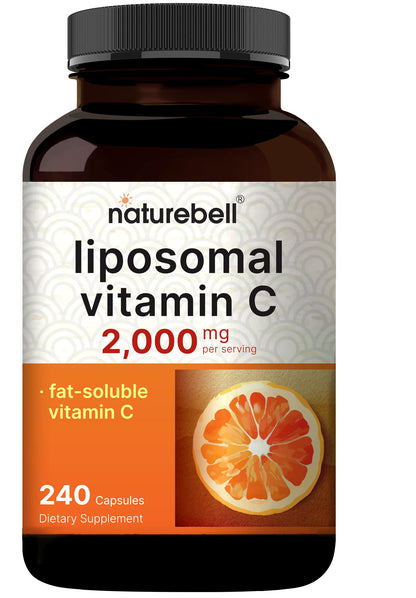 NatureBell Liposomal Vitamin C 2,000mg Per Serving, 240 Capsules | Fat-Soluble Vitamin C – Daily Vitamin Supplement for Men & Women – Non-GMO, Gluten Free