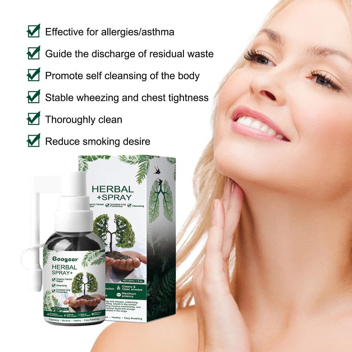 RespiNature Herbal Lung Cleanse Mist，respinature Herbal Lung Cleanse Mist-Powerful Lung Support