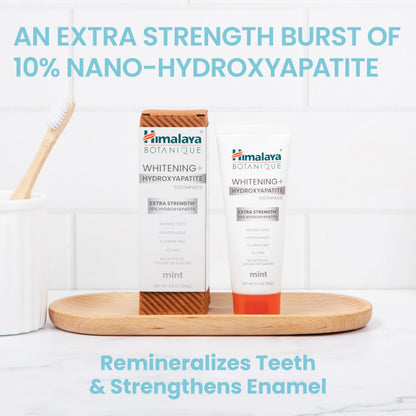 Himalaya Botanique Whitening+ Nano Hydroxyapatite Toothpaste, Mint, 4 oz