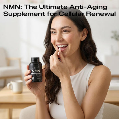 NMN Supplement 500mg - 99.9% Pure NMN Supplement Capsules for Increased NAD Levels & Healthy Aging - Third Party Tested Stabilized Capsules, cGMP Certified, 90 Liposomal NMN (45 Servings)